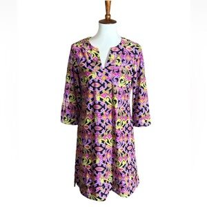 Jude Connally Megan tunic dress with retro style print Size Medium